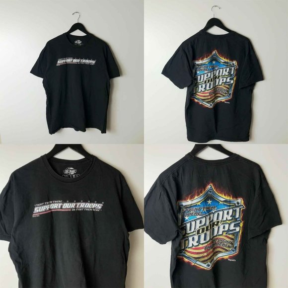 2006 Vintage Support Our Troops T Shirt Y2K Black XL Extra Large Graphic Tee - Picture 13 of 16